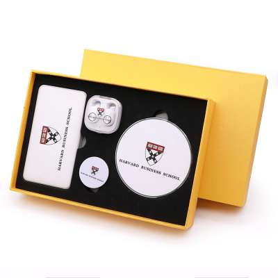 2020 New Product Ideas 10000mah 3 in 1 power LOGO Branding Christmas Promotional Gift Set