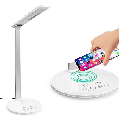 Led Table Lamp Wireless Charger Foldable Mobile Phone Usb Charging For Phone Led Desk Lamp With Qi Wireless Charger